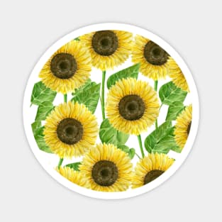 Sunflowers watercolor Magnet